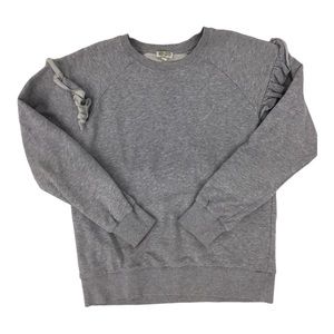 KENZO Pullover Gray Red Crewneck Sweater Longsleeve Kids Sz 14 XS Spellout Logo